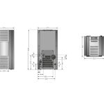 Justus Sirkos Aqua 2.0 salamandra hidro a pellets em aço taupe 9,4 kW