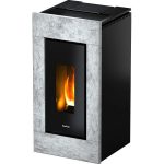 Freepoint Vega salamandra a pellets em pedra natural 10,5 kW com controlo automático