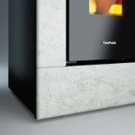 Freepoint Vega salamandra a pellets em pedra natural 10,5 kW com controlo automático