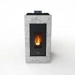 Freepoint Vega salamandra a pellets em pedra natural 10,5 kW com controlo automático