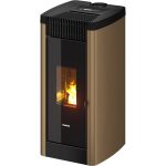 Freepoint STEE salamandra a pellets em aço bronze 8,5 kW
