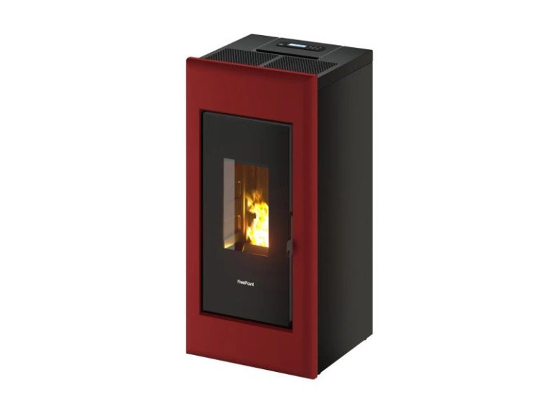 Freepoint One Airtight salamandra a pellets em aço Bordeaux 7 kW