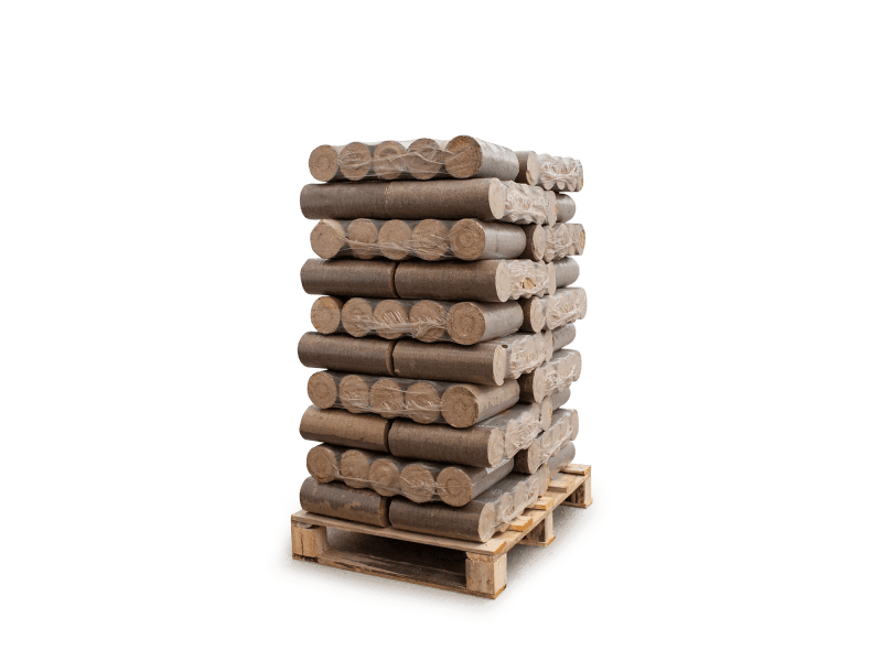 Heizfuxx Nestro XL Red briquetes de madeira dura 10 kg × 30 embalagens – palete 300 kg