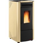 Firefix Ketty salamandra a pellets em aço preto-bege 6,3 kW