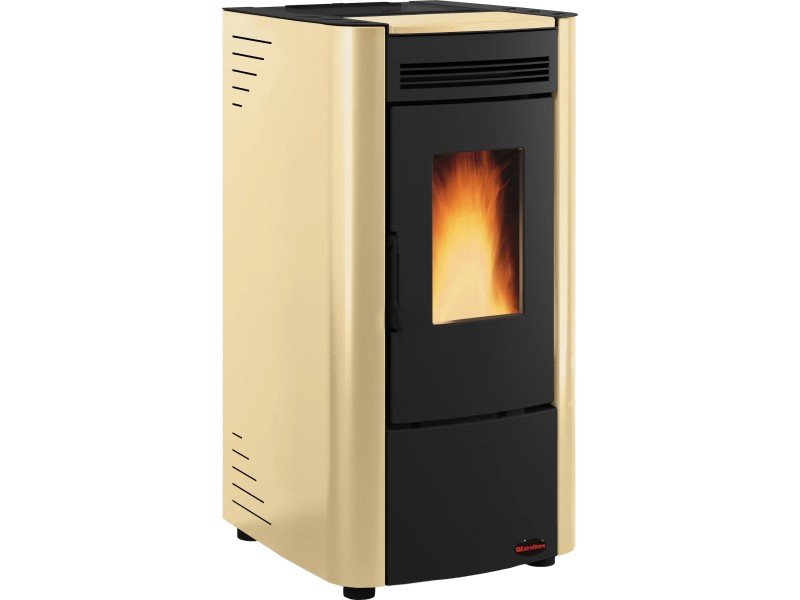 Firefix Ketty salamandra a pellets em aço preto-bege 6,3 kW