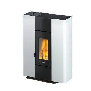 Freepoint Roxy Stand salamandra a pellets em aço branca 7 kW