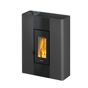 Freepoint Roxy salamandra a pellets em aço antracite 7 kW