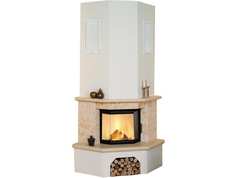 Hark Vermont kit de salamandra a lenha com revestimento em mármore bege 8 kW A+
