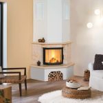 Hark Vermont kit de salamandra a lenha com revestimento em mármore bege 8 kW A+