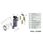 Panadero Oval 1 salamandra a lenha em aço preta 8,7 kW