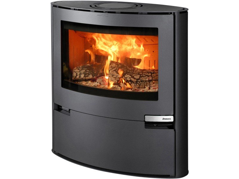 Aduro 15 salamandra a lenha em aço preta 6,5 kW com controlo automático