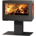 Panadero Harmonie 3V salamandra a lenha em aço preto metálico 7,9 kW