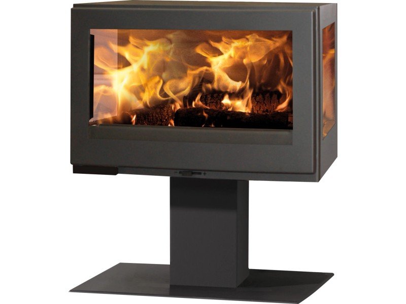 Panadero Harmonie 3V salamandra a lenha em aço preto metálico 7,9 kW