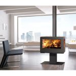 Panadero Harmonie 3V salamandra a lenha em aço preto metálico 7,9 kW