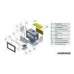 Panadero Harmonie 3V salamandra a lenha em aço preto metálico 7,9 kW