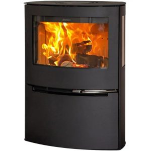 Aduro 21 salamandra a lenha em aço preta 6,5 kW com controlo automático