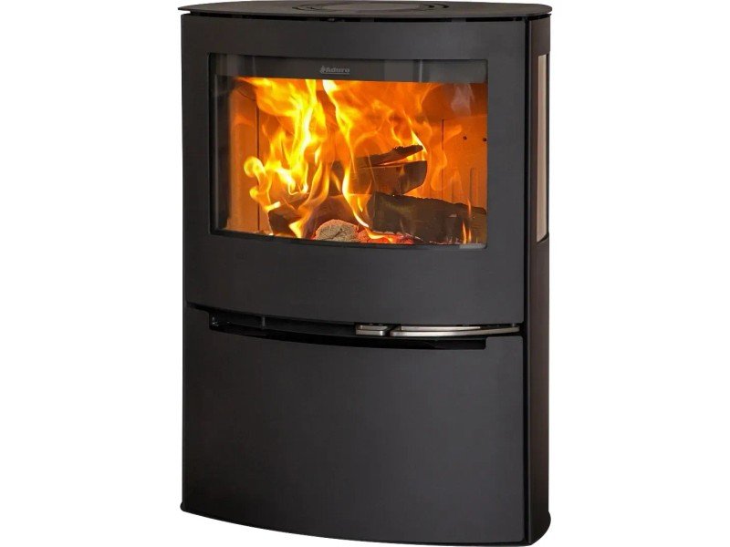 Aduro 21 salamandra a lenha em aço preta 6,5 kW com controlo automático
