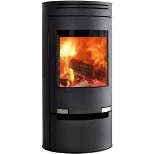 Aduro 9.1 salamandra a lenha em aço preta 8 kW com controlo automático