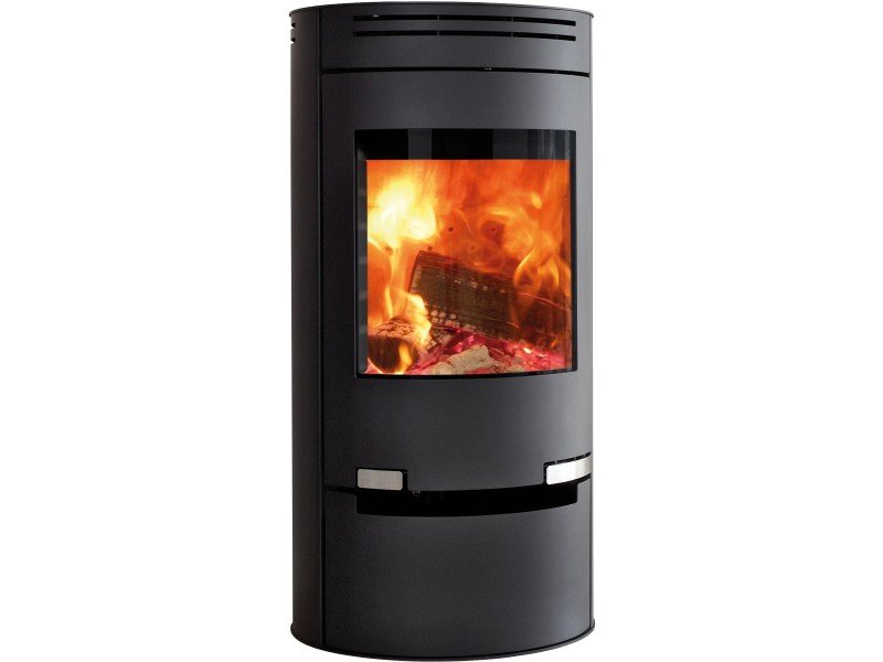 Aduro 1.1 salamandra a lenha em aço preta 6 kW com controlo automático
