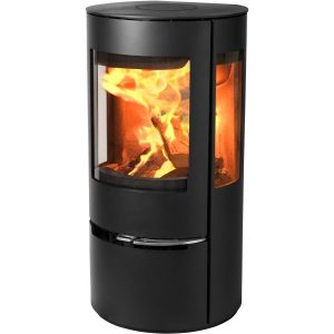 Aduro 17 salamandra a lenha em aço preta 7 kW com controlo automático