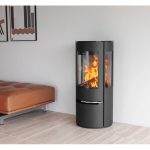 Aduro 22 salamandra a lenha em aço preta 5,5 kW com controlo automático