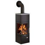 Justus Diego Wärme+ salamandra a lenha preta 6 kW