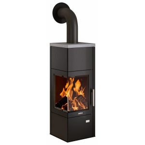 Justus Diego Wärme+ salamandra a lenha preta 6 kW