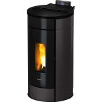 Freepoint Globe salamandra a pellets em aço antracite 10,5 kW com controlo automático