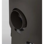 Justus Faro 2.0 Top salamandra a lenha em aço preta com placa superior em vidro 6 kW