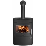 Justus Agero 2.0 salamandra a lenha em aço preta 7 kW