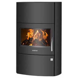 Justus Agero W+ salamandra a lenha em aço preta 7 kW