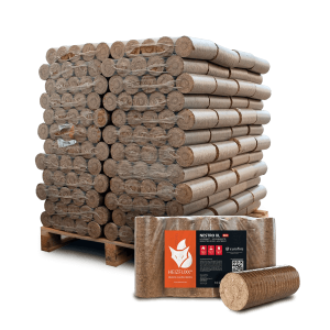 Heizfuxx Nestro XL Red briquetes de madeira dura – 96 embalagens de 10 kg – palete 960 kg