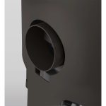 Justus Rento R II salamandra a lenha preta com arenito 6 kW com controlo automático
