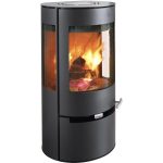 Aduro 9 salamandra a lenha preta com revestimento em aço 8 kW – classe A+