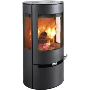 Aduro 9 salamandra a lenha preta com revestimento em aço 8 kW – classe A+