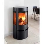 Aduro 9 salamandra a lenha preta com revestimento em aço 8 kW – classe A+