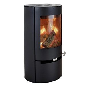 Aduro 9.1 salamandra a lenha em aço preta 8 kW com controlo automático