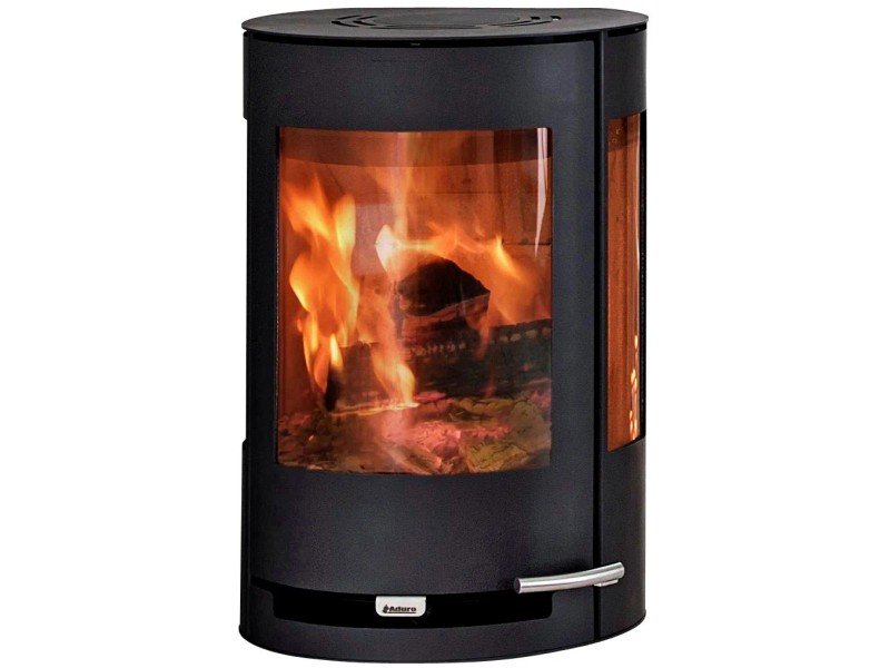 Aduro 9.4 salamandra a lenha em aço preta 8 kW com controlo automático