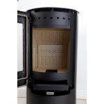 Aduro 9.4 salamandra a lenha em aço preta 8 kW com controlo automático