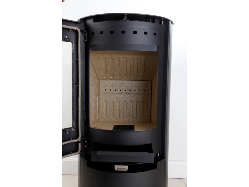 Aduro 9.4 salamandra a lenha em aço preta 8 kW com controlo automático