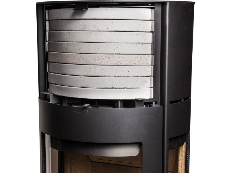 Aduro 9.4 salamandra a lenha em aço preta 8 kW com controlo automático