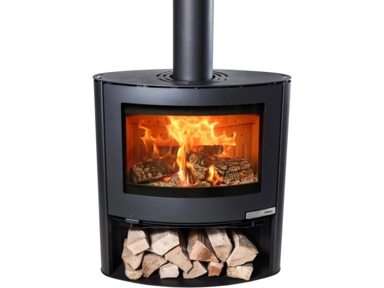 Aduro 15.2 salamandra a lenha em aço preta 6,5 kW com controlo automático