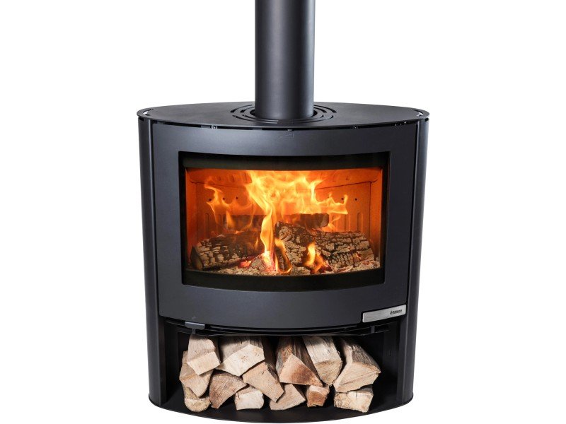 Aduro 15.2 salamandra a lenha em aço preta 6,5 kW com controlo automático