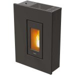PEGASO Madison salamandra a pellets em aço antracite 5,3 kW com controlo automático