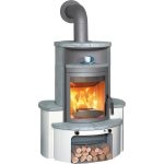 Hark Avenso GT ECOplus salamandra a lenha em pedra natural 8 kW com controlo automático