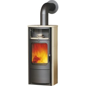 Hark Opera-B salamandra de combustão contínua creme 7 kW com controlo automático – classe A+