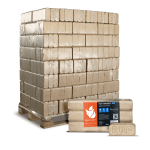 Heizfuxx RUF Original Blue briquetes de madeira de coníferas – 96 embalagens de 10 kg – palete 960 kg