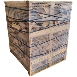 Lenha seca empilhada 25 cm – 115 × 105 × 105 cm