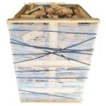 Lenha seca empilhada 25 cm – 160 × 125 × 125 cm