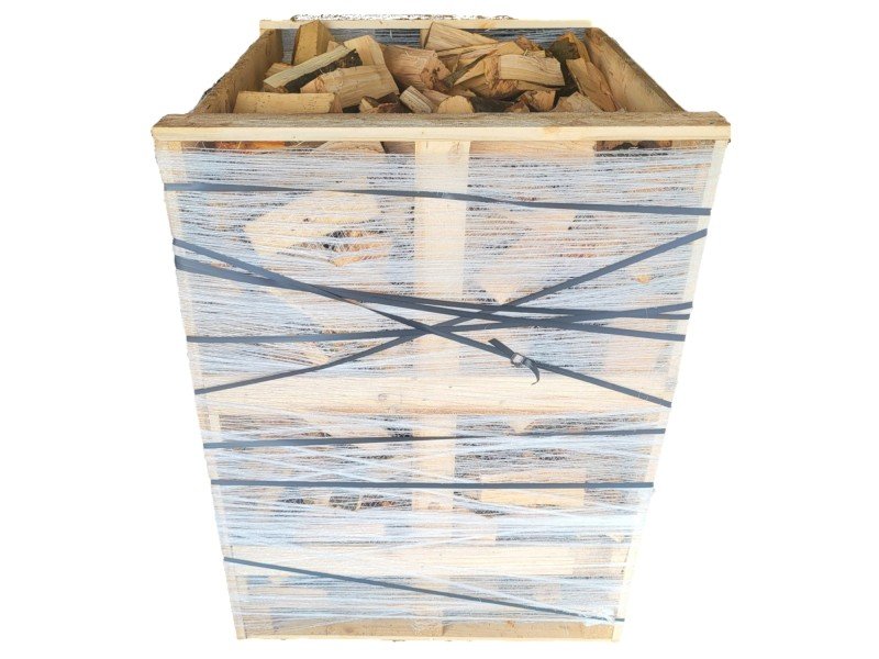 Lenha seca empilhada 25 cm – 160 × 125 × 125 cm